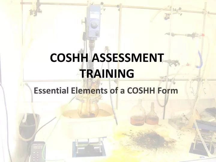 coshh assessment training