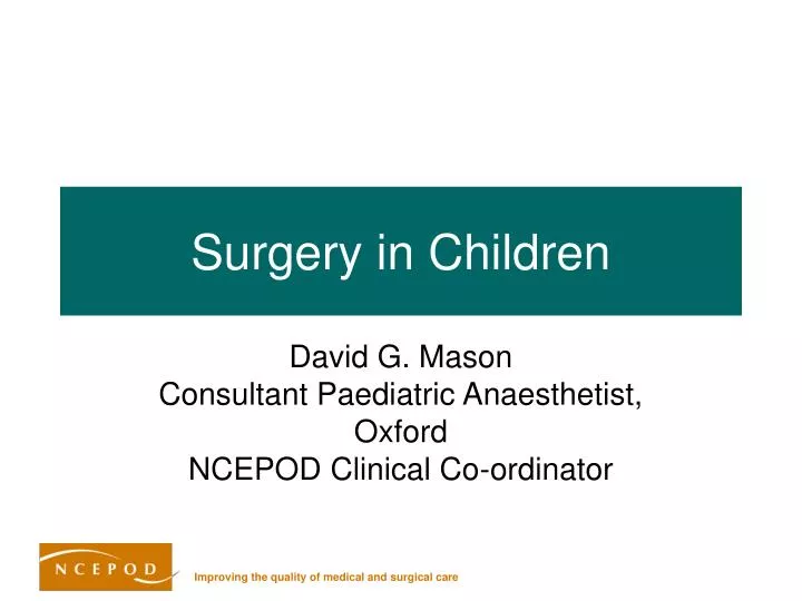 surgery in children