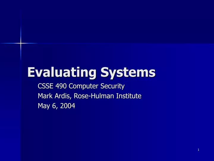 evaluating systems