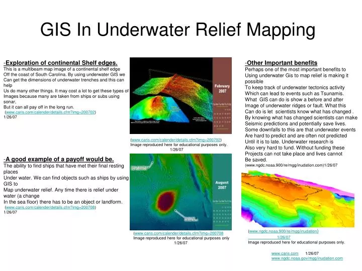 gis in underwater relief mapping