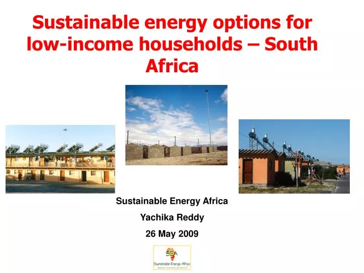 sustainable energy options for low income households south africa