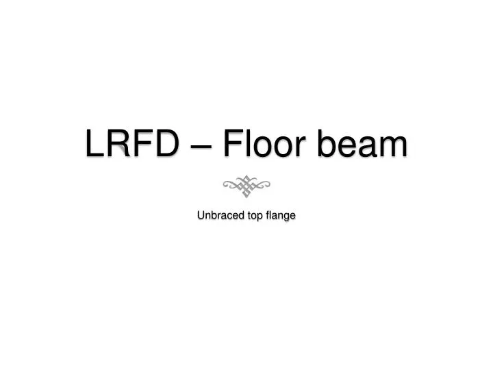 lrfd floor beam
