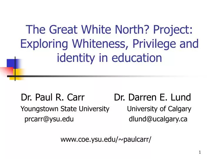 the great white north project exploring whiteness privilege and identity in education