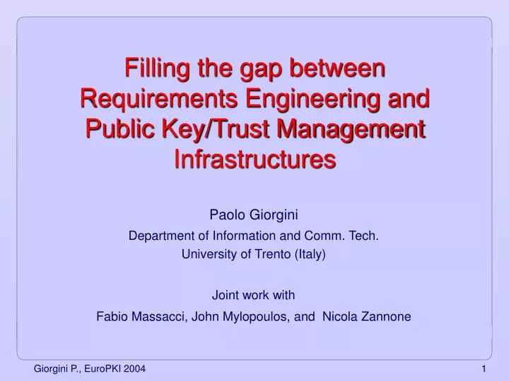 filling the gap between requirements engineering and public key trust management infrastructures