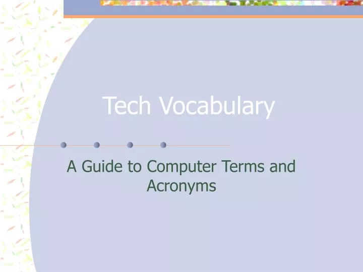 tech vocabulary