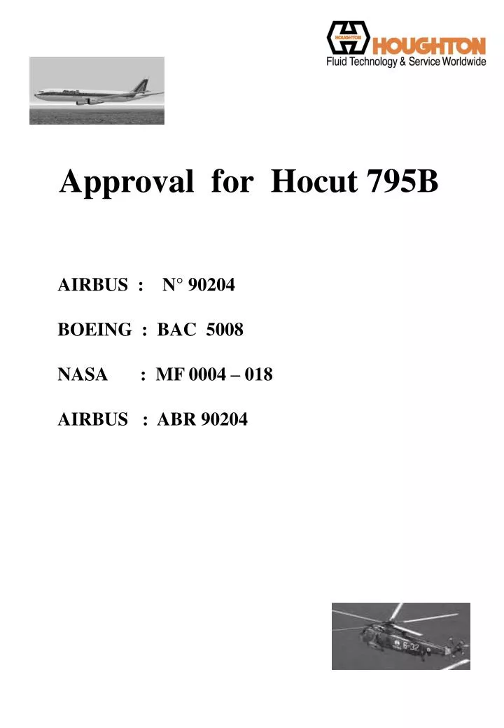 approval for hocut 795b