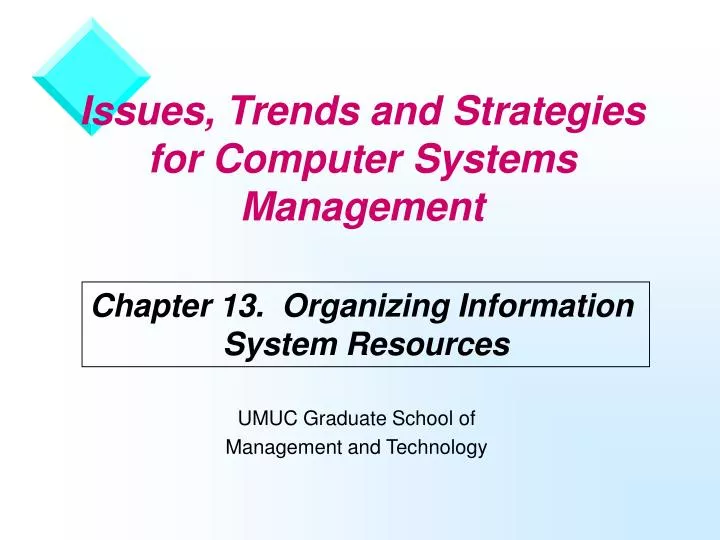 issues trends and strategies for computer systems management