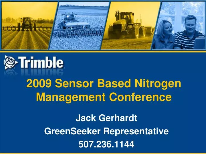 2009 sensor based nitrogen management conference