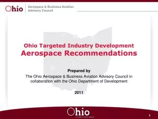 Ohio Targeted Industry Development Aerospace Recommendations