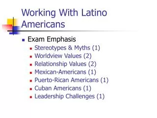 Working With Latino Americans