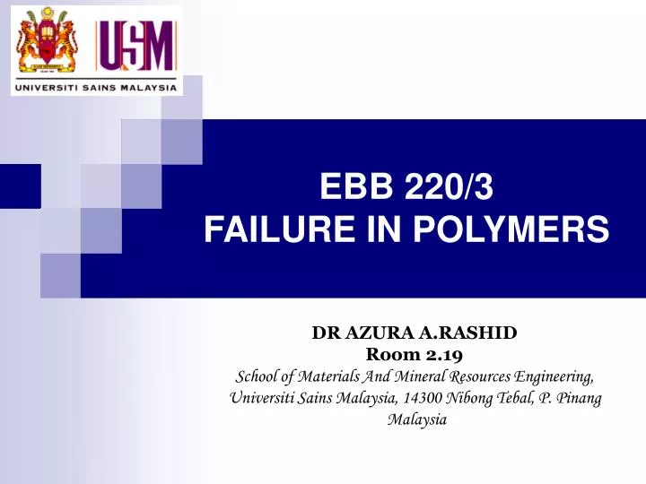 ebb 220 3 failure in polymers
