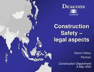 Construction Safety – legal aspects