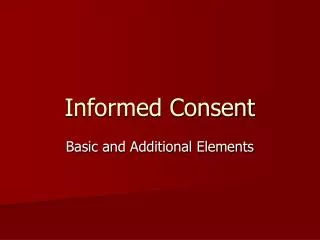 informed consent