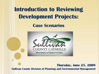 Introduction to Reviewing Development Projects: Case Scenarios