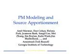 PM Modeling and Source Apportionment - slide 1