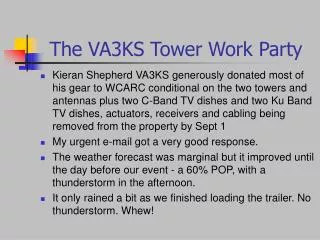 The VA3KS Tower Work Party