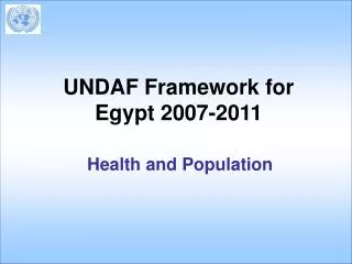 UNDAF Framework for Egypt 2007-2011