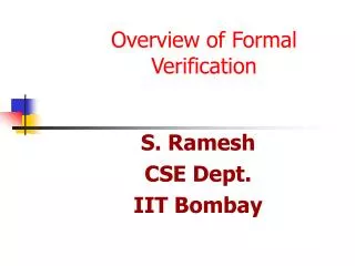 Overview of Formal Verification