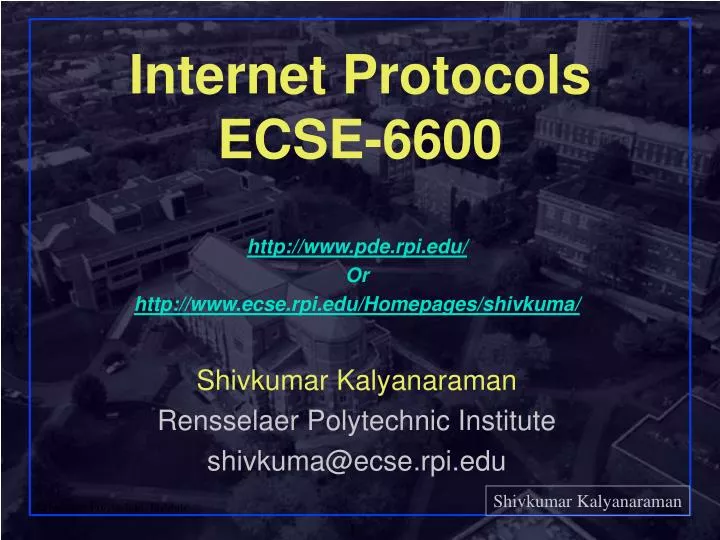 internet protocols ecse 6600