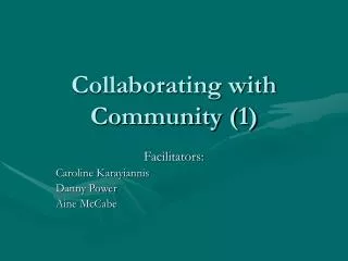 Collaborating with Community (1)