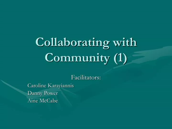collaborating with community 1
