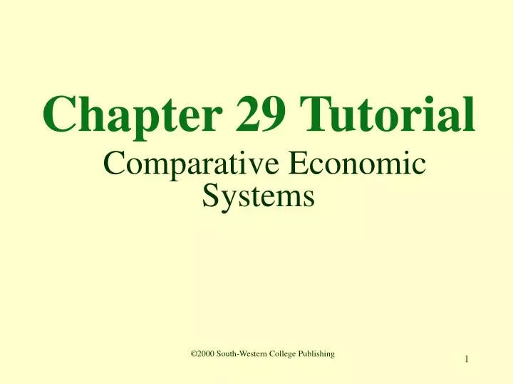 chapter 29 tutorial comparative economic systems