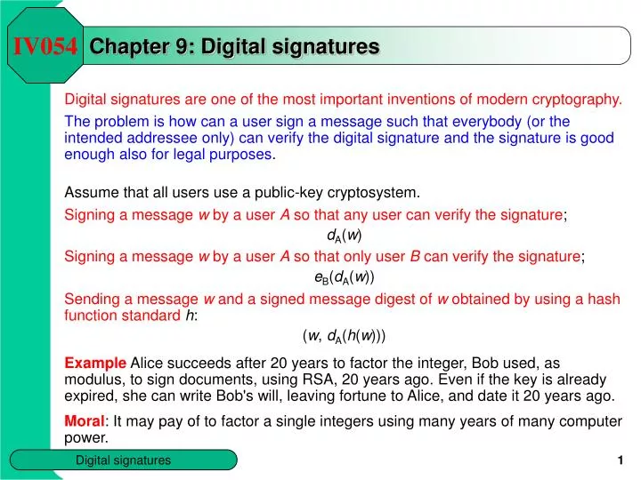 chapter 9 digital signatures
