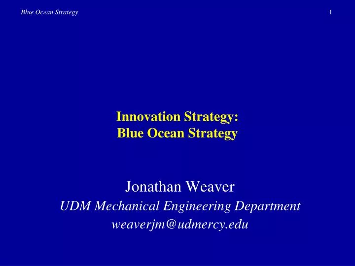 innovation strategy blue ocean strategy