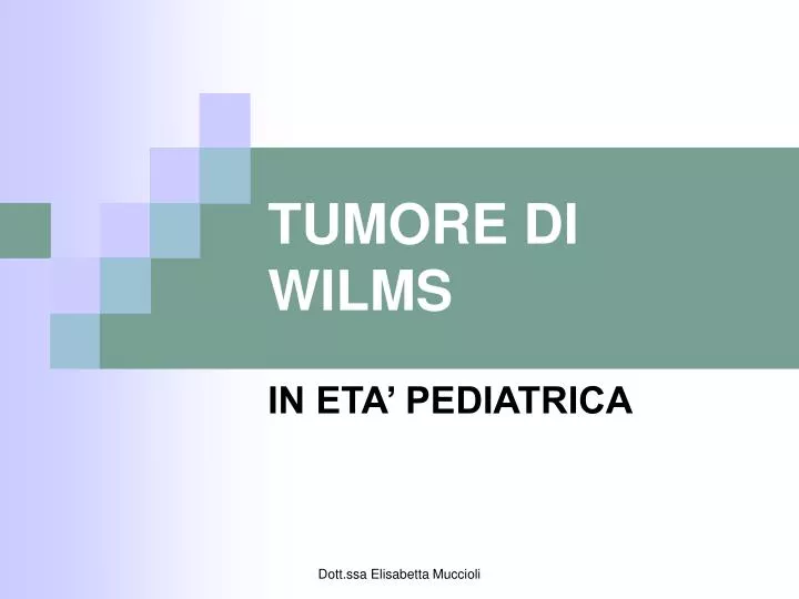 tumore di wilms