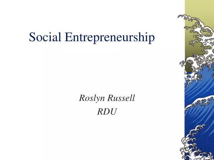 social entrepreneurship