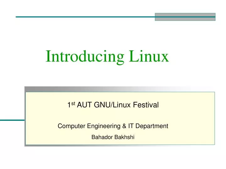 introducing linux