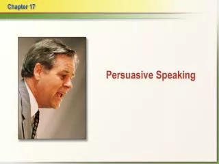 Persuasive speech: a speech whose message attempts to change or reinforce an audience’s thoughts, feelings or actions.