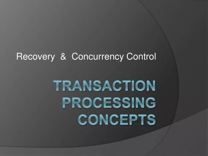 recovery concurrency control