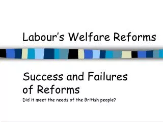 Labour’s Welfare Reforms