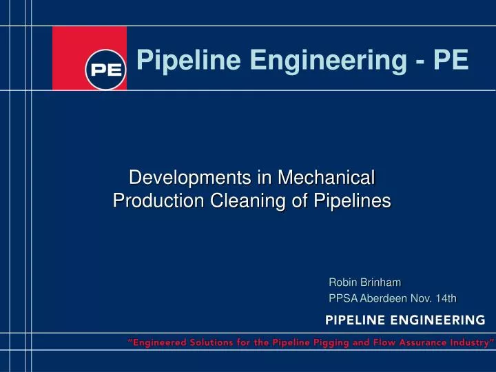 pipeline engineering pe