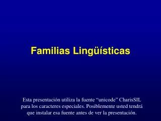 Familias Lingüísticas