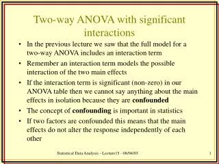 Two-way ANOVA with significant interactions