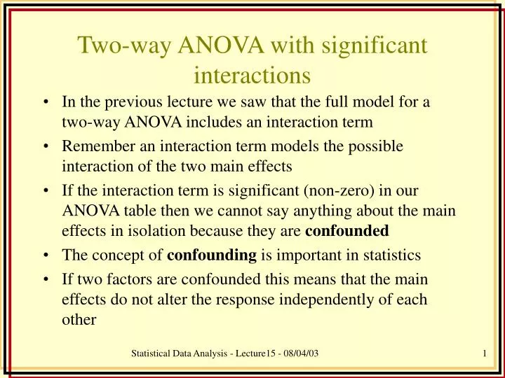 two way anova with significant interactions