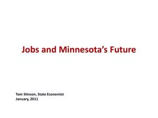 Jobs and Minnesota’s Future