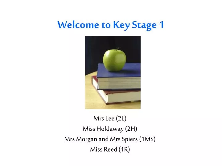 welcome to key stage 1