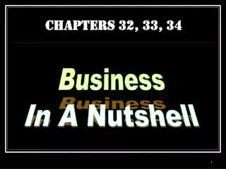 CHAPTERS 32, 33, 34