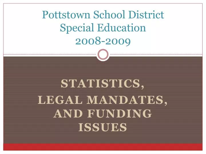 pottstown school district special education 2008 2009