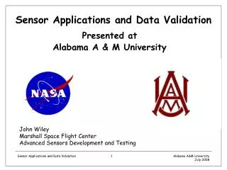 Sensor Applications and Data Validation