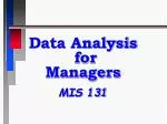 Data Analysis for Managers - slide 1