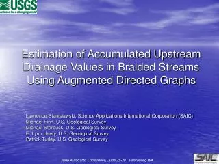 Estimation of Accumulated Upstream Drainage Values in Braided Streams Using Augmented Directed Graphs