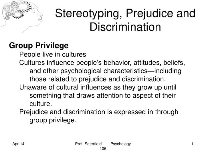stereotyping prejudice and discrimination