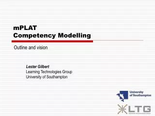 mPLAT Competency Modelling