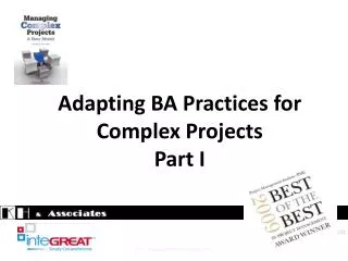 Adapting BA Practices for Complex Projects Part I