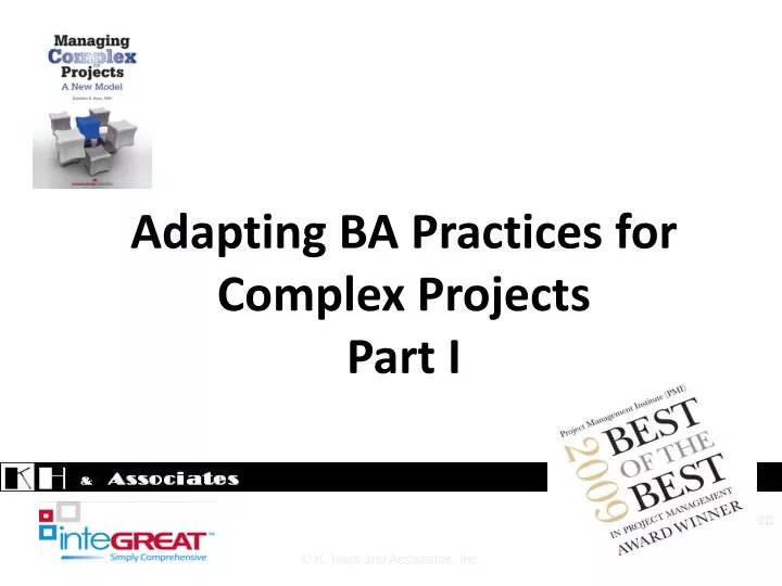 adapting ba practices for complex projects part i