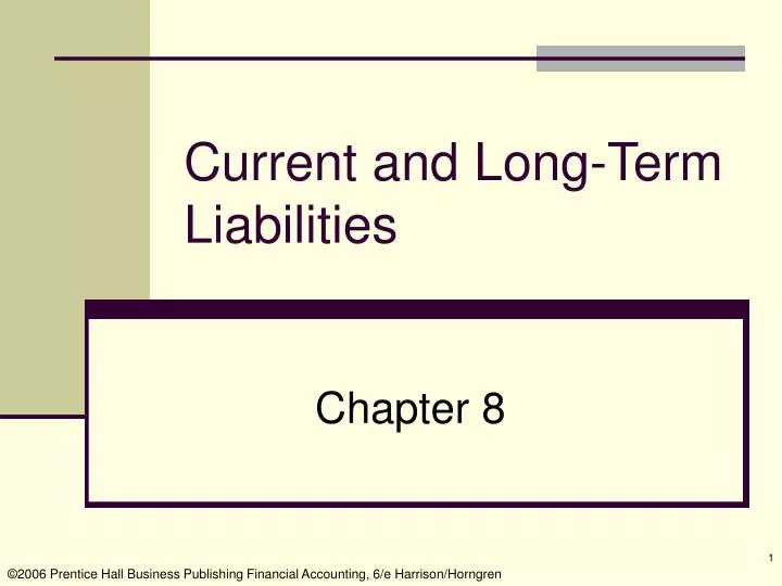 current and long term liabilities